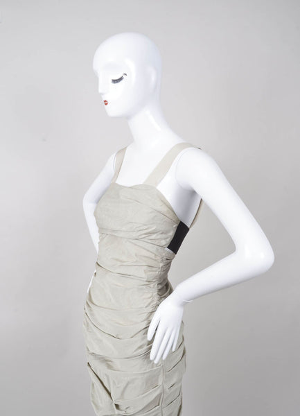 Ruched Sleeveless Elastic Band Dress