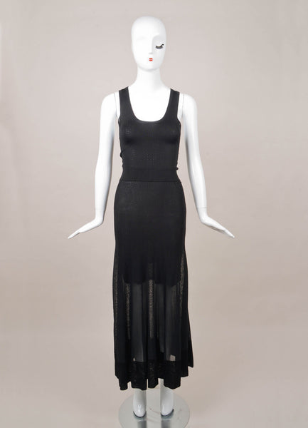 Black Racerback Tank Maxi Dress