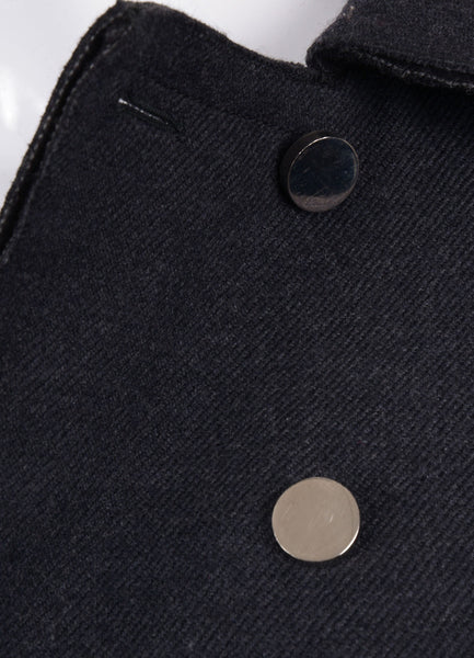 Dark Grey Wool Double Breasted Jacket