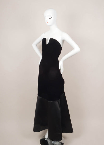 Black Velvet Evening Gown