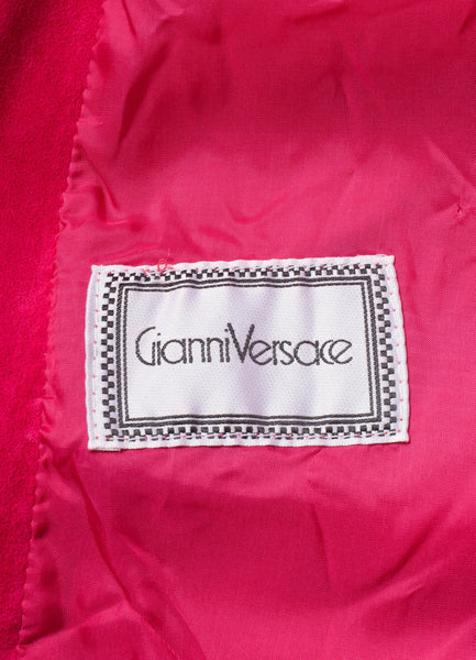 Magenta Pink Cropped Suede Jacket