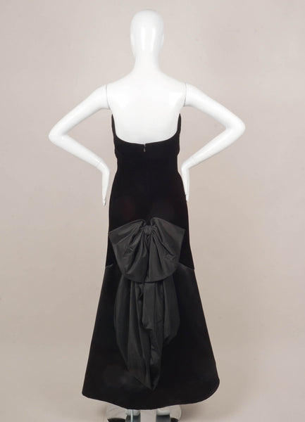 Black Velvet Evening Gown