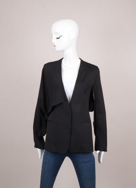 Black Drape Panel Blazer