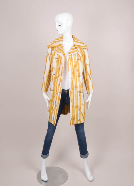 Gold and Cream Bamboo Print Jacket