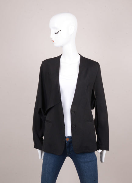 Black Drape Panel Blazer