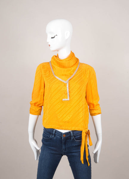 New With Tags Yellow Top With Scarf