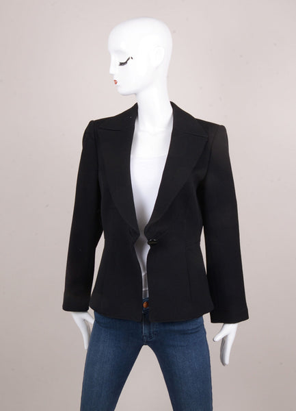 Black Single Button Jacket