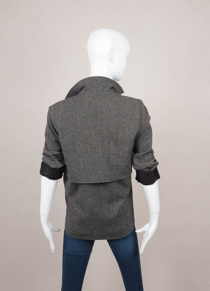 Grey Boxy Wool Jacket