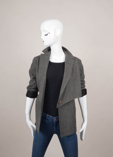 Grey Boxy Wool Jacket