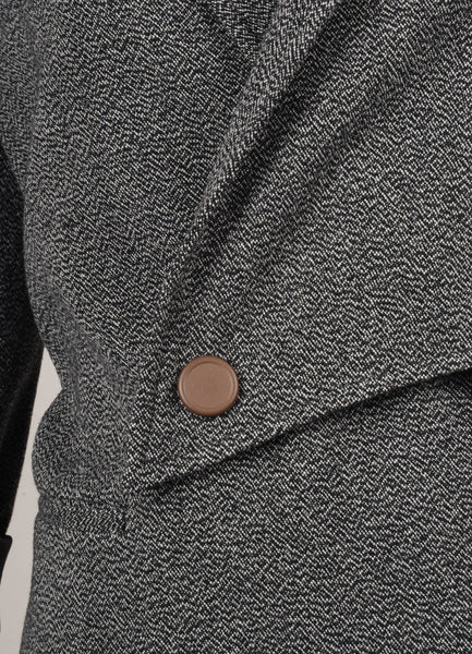 Grey Boxy Wool Jacket