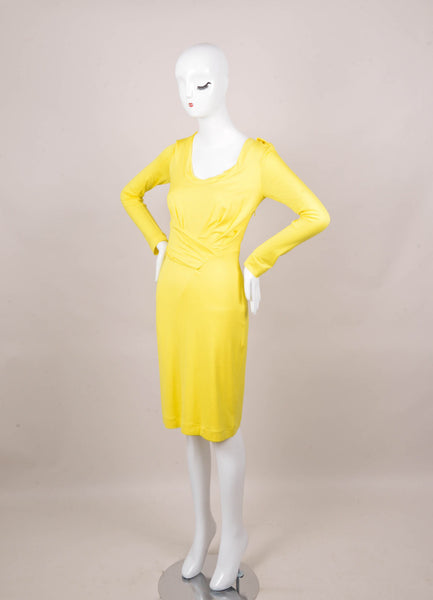 New With Tags Bright Yellow Long Sleeve Dress