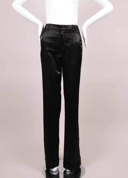 New With Tags Black Metallic Shimmery Wool Blend Dress Pants