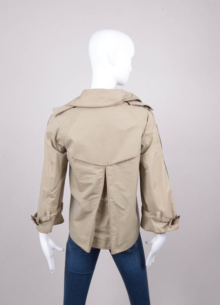 Tan Cotton Blend Buttoned Jacket