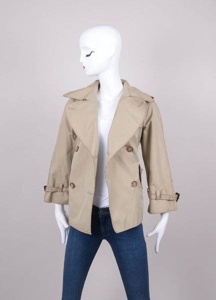 Tan Cotton Blend Buttoned Jacket