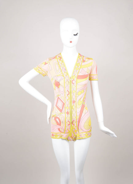 Multicolor Printed Short Sleeve Silk Romper