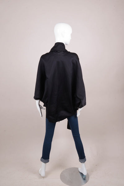 Black Silk Batwing Jacket