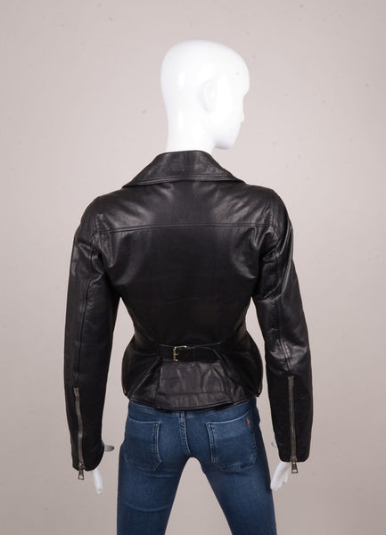 Black Leather Moto Jacket