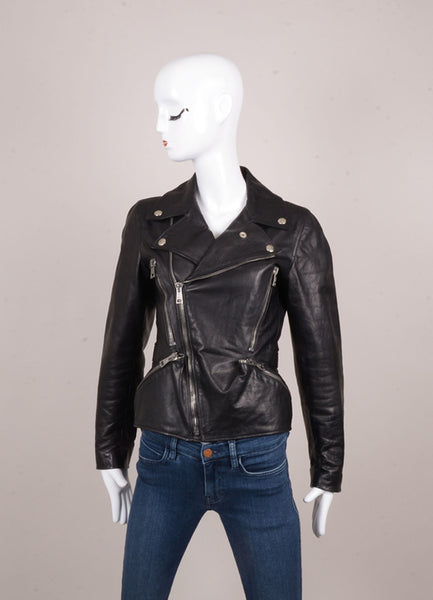 Black Leather Moto Jacket