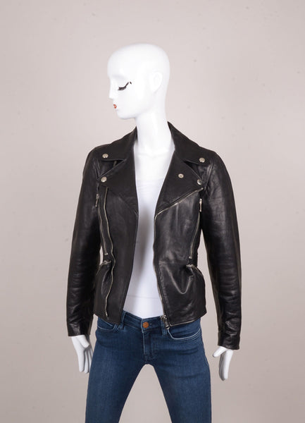 Black Leather Moto Jacket