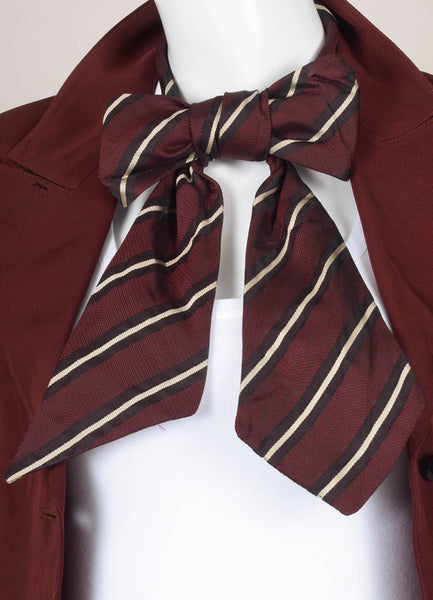 Maroon and Black Jacket With Matching Tie