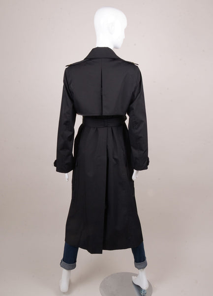 Black Classic Long Belted Trench Coat