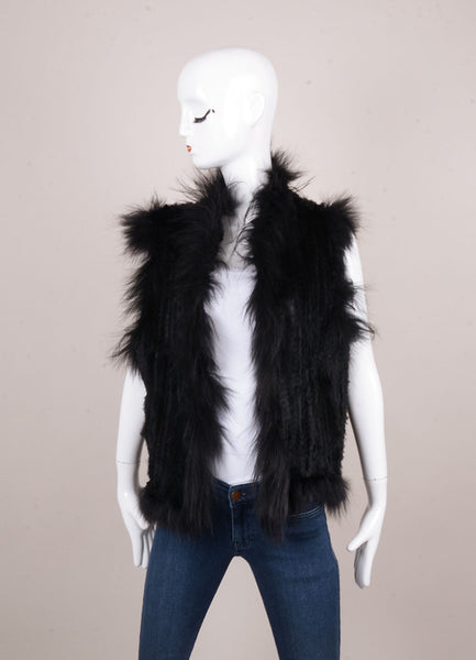 Black Fur Vest