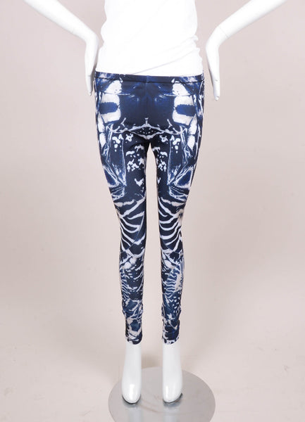 New With Tags Navy and White Printed Leggings