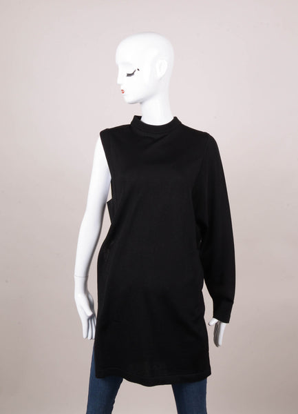 New With Tags Black One Sleeve Dress With Open Side