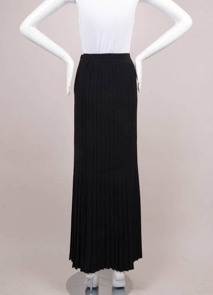 Black Pleated Maxi Skirt