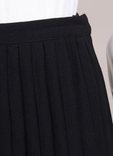 Black Pleated Maxi Skirt