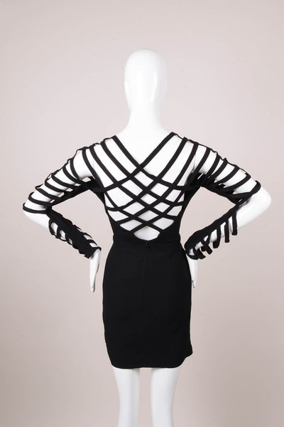 Black Shredded Spider Dress