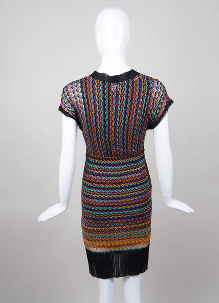 Purple, Orange, and Teal Short Sleeve Knit Dress