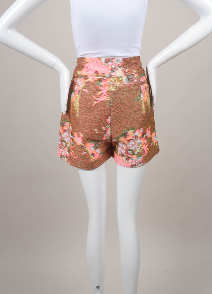 Multicolor Neon and Black Patterned Woven Shorts