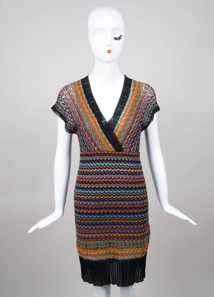 Purple, Orange, and Teal Short Sleeve Knit Dress