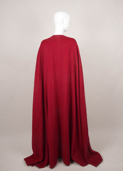 Maroon Long Felt Cape