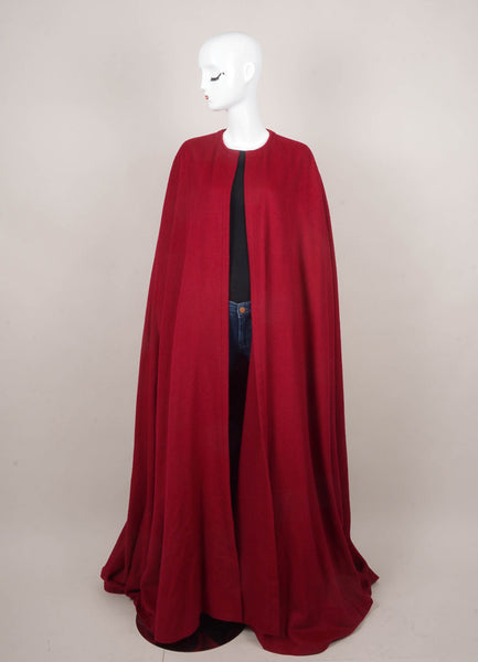 Maroon Long Felt Cape