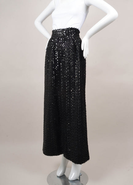 Vintage Black Sequin Skirt