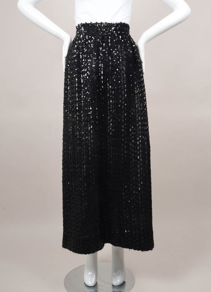 Vintage Black Sequin Skirt