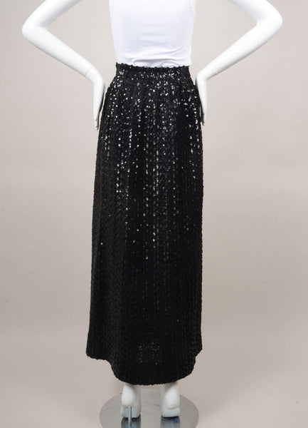 Vintage Black Sequin Skirt