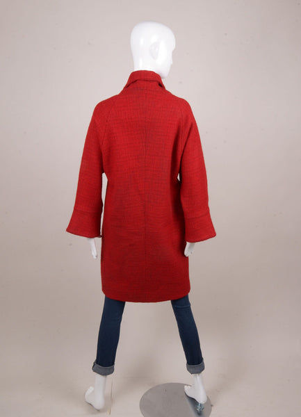 Red Alpaca and Wool Coat