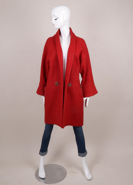 Red Alpaca and Wool Coat