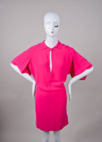 Hot Pink Silk Tunic Dress