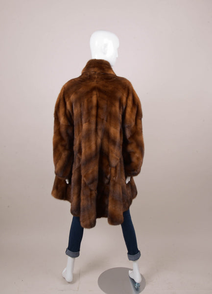 Brown Wild Mink Fur Coat