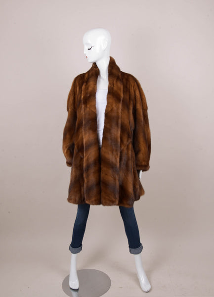 Brown Wild Mink Fur Coat