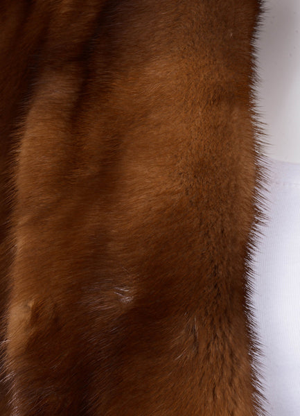 Brown Wild Mink Fur Coat