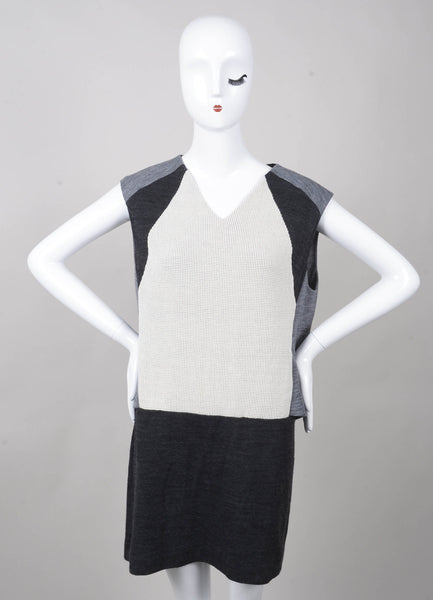 Colorblock Sleeveless Drape Dress