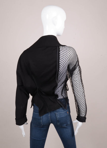 Black Asymmetric Reverse Seam Knit Long Sleeve Top