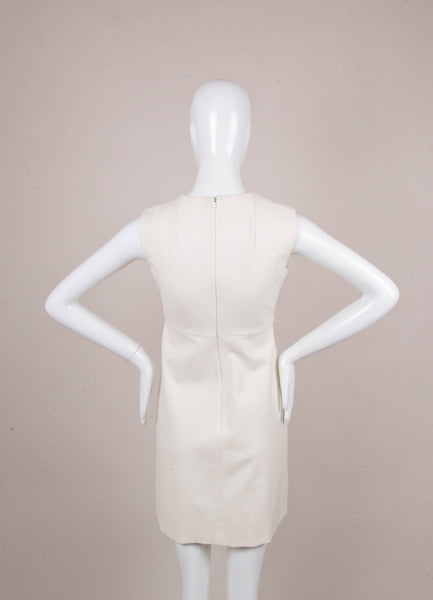 White Sleeveless Sheath Dress