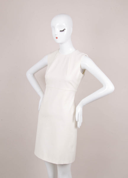 White Sleeveless Sheath Dress