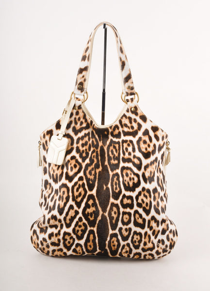 Leopard Print Ponyhair Tribute Tote Bag